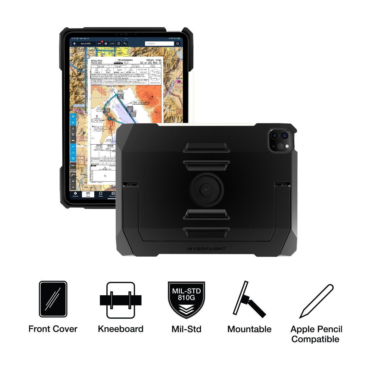 Preorder - iPad Pro 11", Air 10.9"/11" - Kneeboard/Mountable Sport Case Pro - MYGOFLIGHT